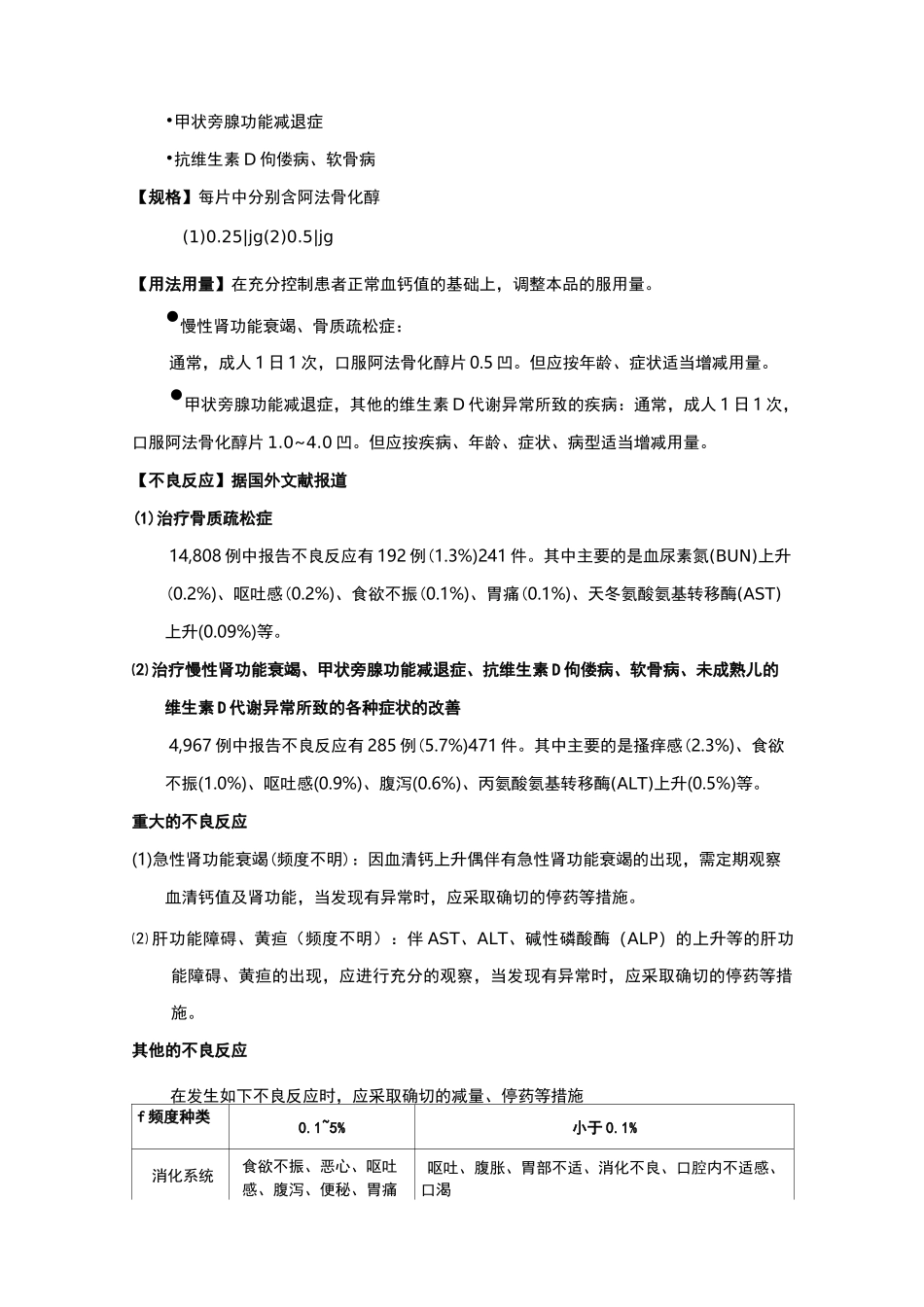 阿法骨化醇片说明书_第2页
