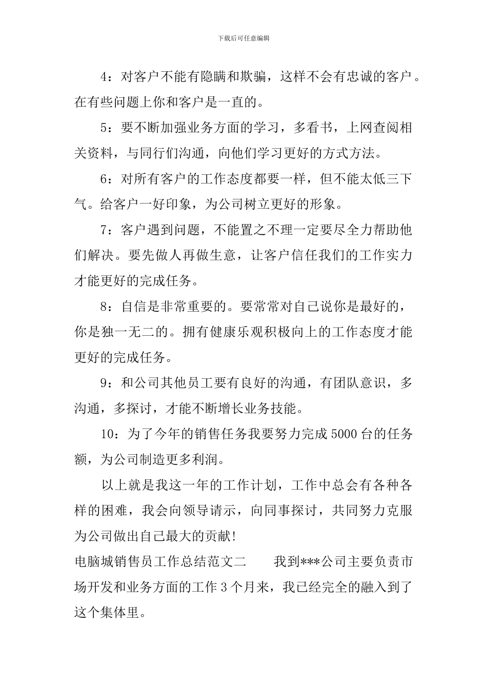 电脑城销售员工作总结_第2页