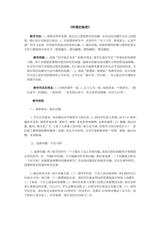 《钟摆的秘密》教学设计