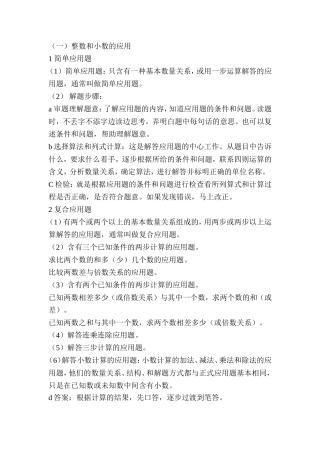 小学数学资料归纳