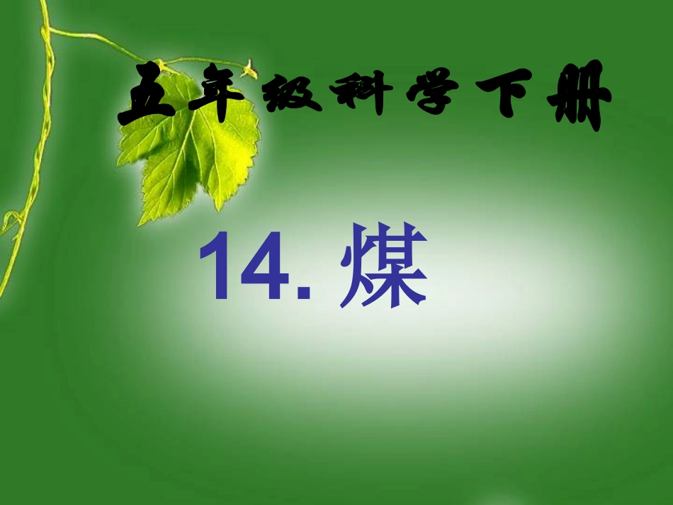 五年级科学下册_煤1课件_鄂教版_第1页