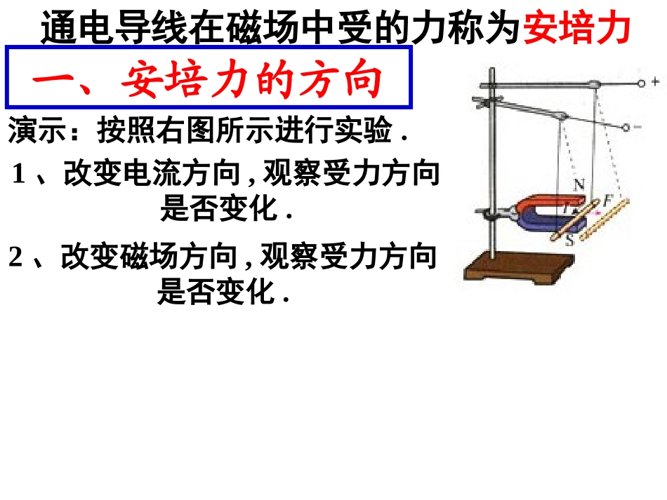 磁场对通电导线的作用力第课时_第2页
