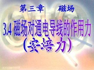 磁场对通电导线的作用力第课时
