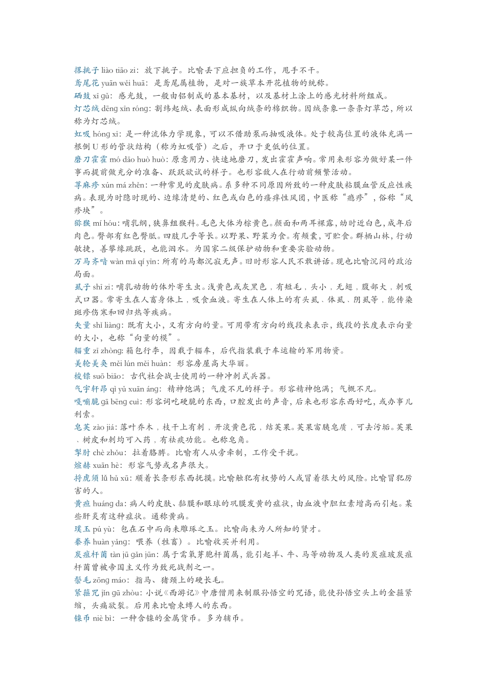 中国汉字听写大会考题汇编（第4--7期）_第3页