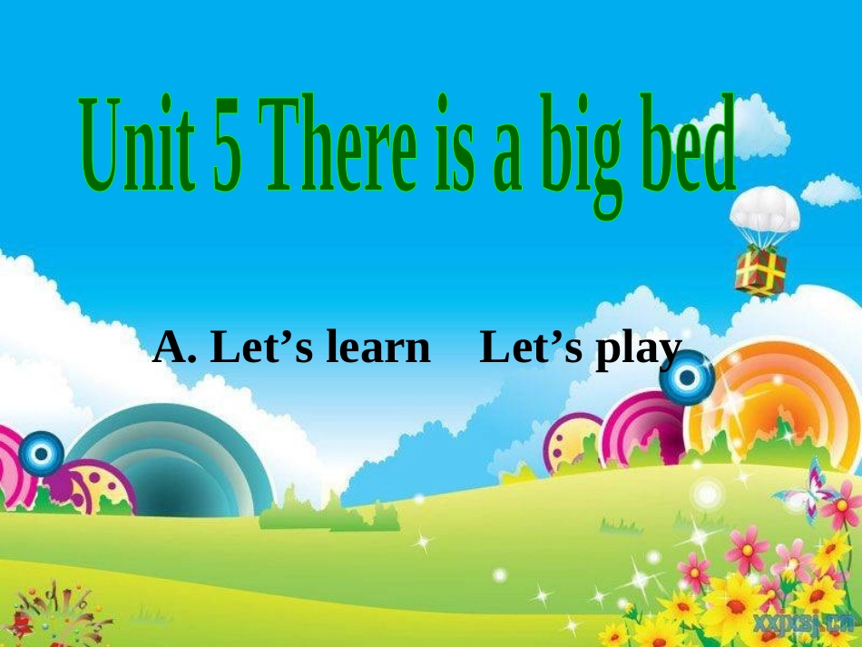 砸金蛋模版-五上五单元ThereisabigbedALet'slearn好_第1页