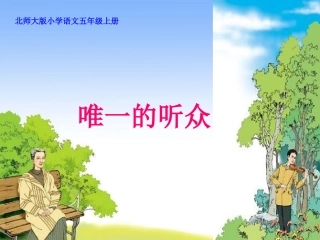 唯一的听众第二课时