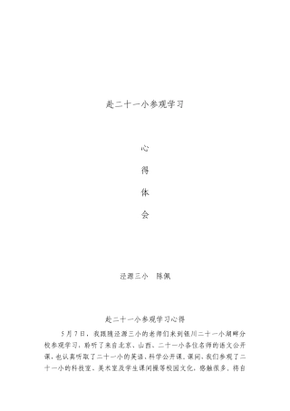 陈佩学习心得