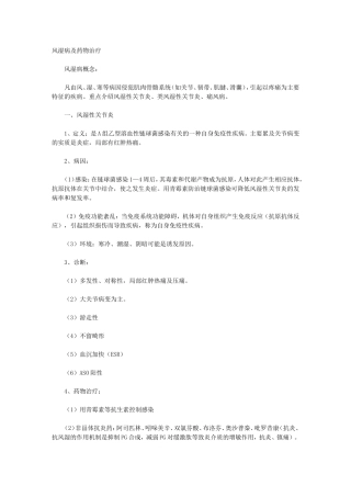 风湿病及药物治疗
