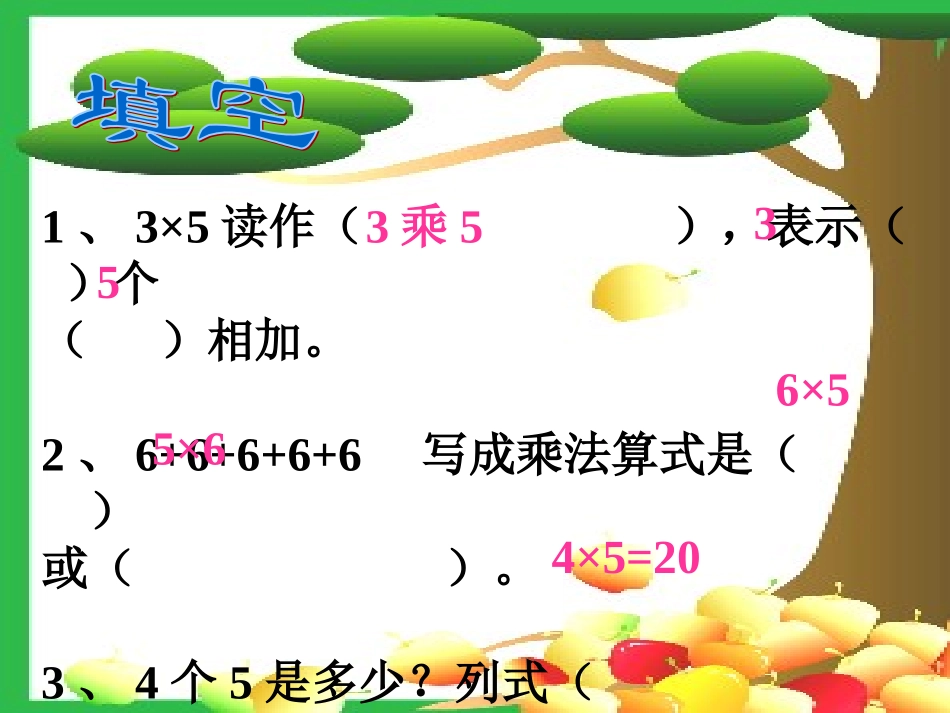 的乘法口诀二年级数学上册_第1页