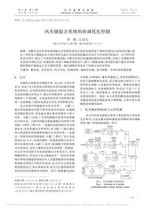 风光储混合系统的协调优化控制