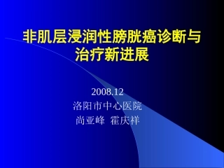 非肌层浸润性膀胱