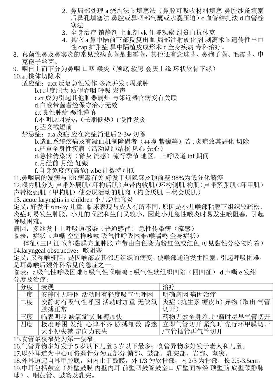 非临床专业耳鼻喉知识点_第2页