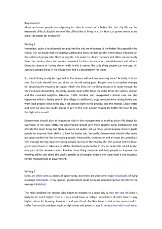 雅思写作-城市病