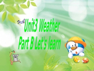 新PEP_小学英语四年级下册_Unit3_weather_B_let's_learn