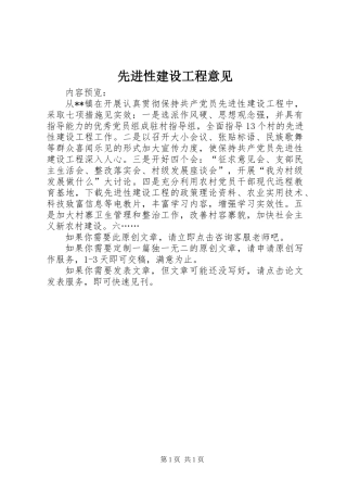先进性建设工程意见