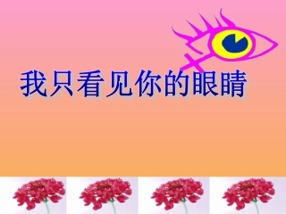 小学语文教学课件我只看见你的眼睛