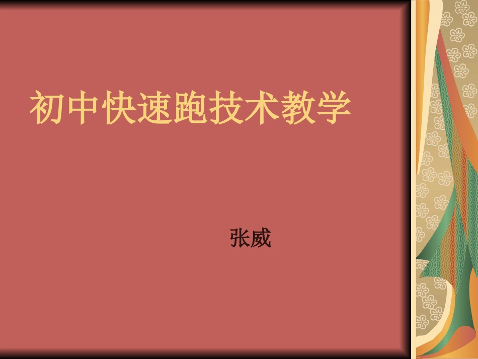 初中快速跑教学_第1页