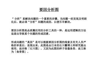 要因分析图-鱼骨图