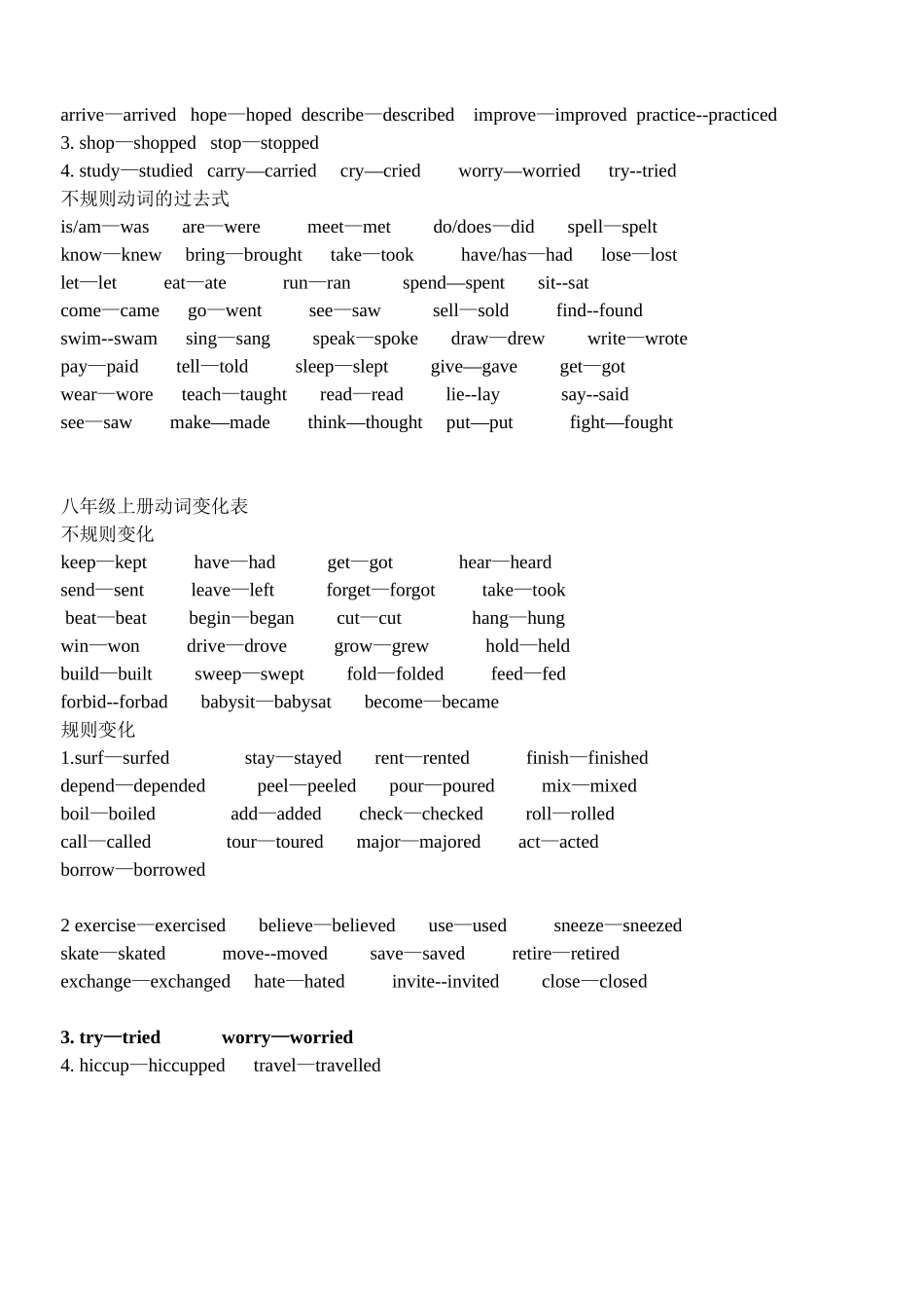 过去式构成规则讲义_第3页