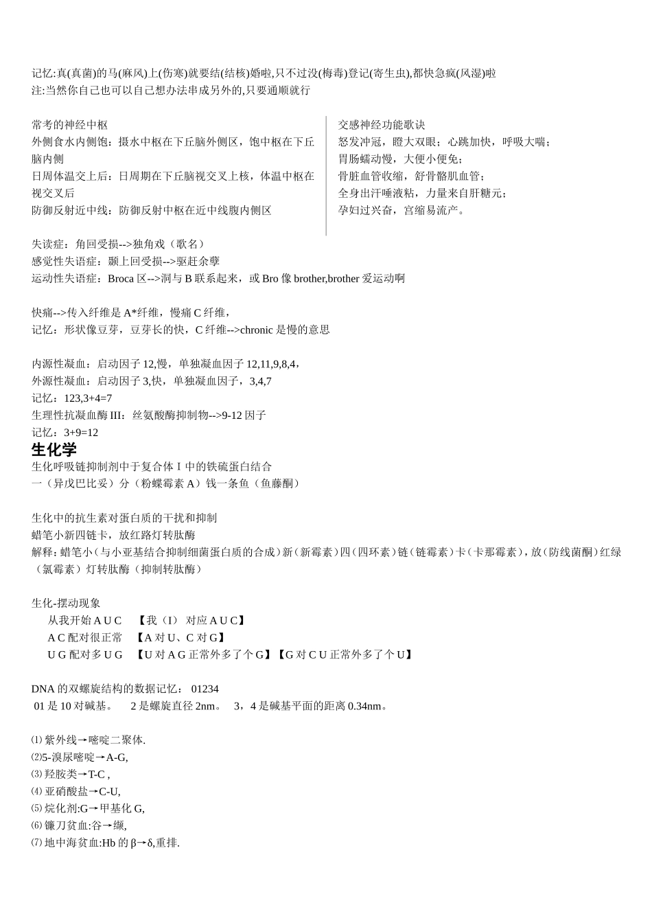 西医综合背诵口诀_第2页