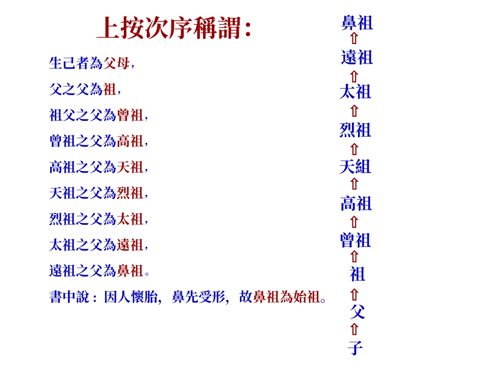 血统关系称谓俗称当面称呼自称母系_第2页