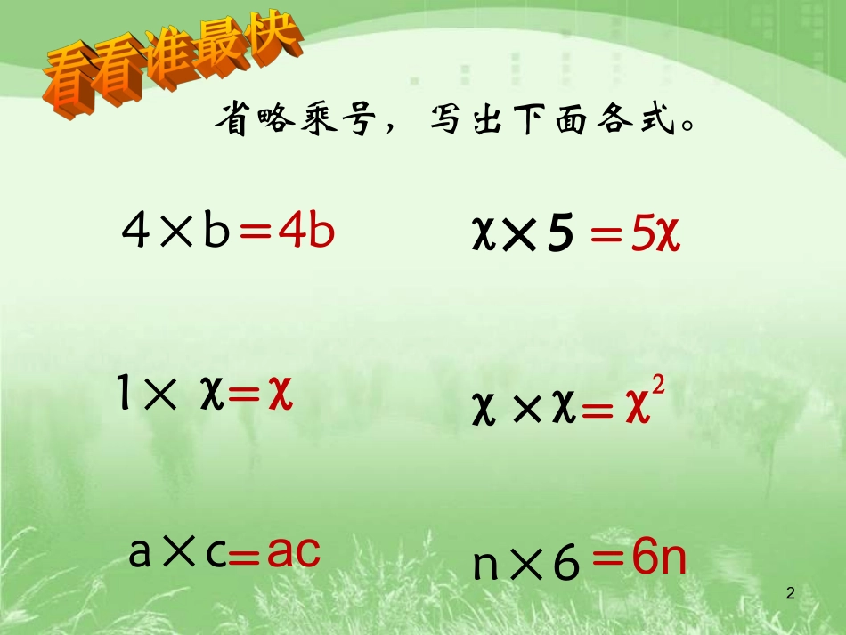 《用字母表示数》课件1_第2页