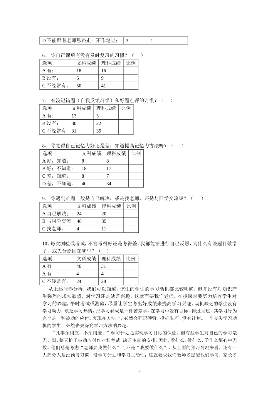 学习方法问卷调查_第3页