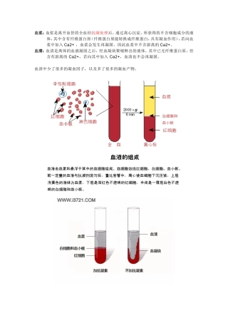血液基础知识点及图解