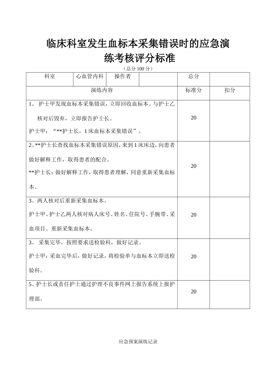 血标本采集错误应急演练_第3页