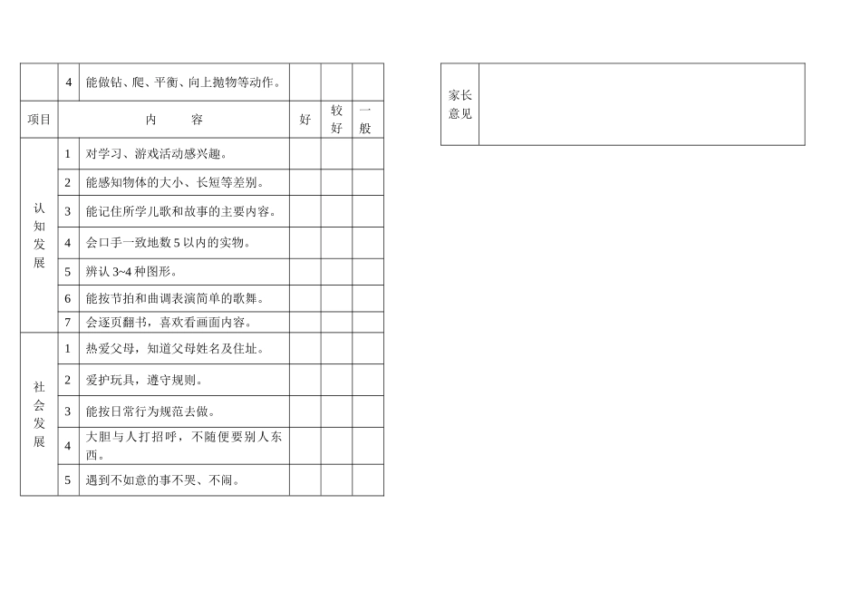 幼儿发展情况报告单_第2页