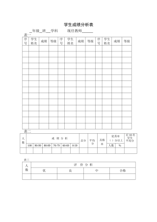 学生成绩分析表6