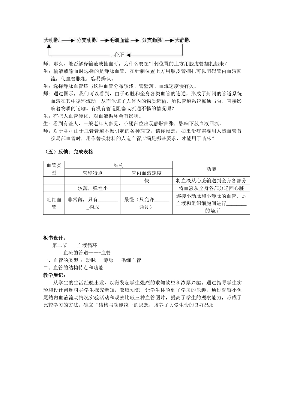 课题第二节血液循环血流的管道_第3页