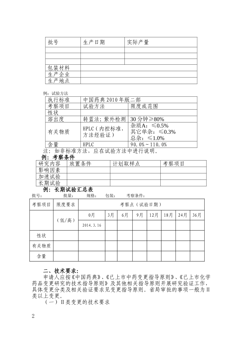 药品补充申请申报资料及技术要求_第2页