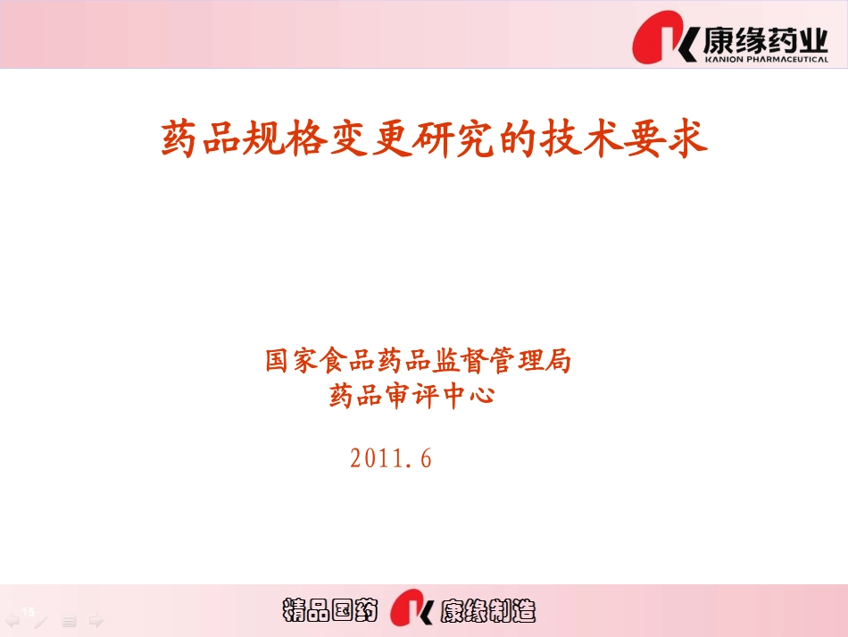 药品规格变更研究的技术要求_第1页