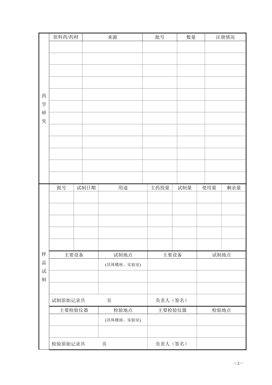 药品研制情况申报表.详解_第2页
