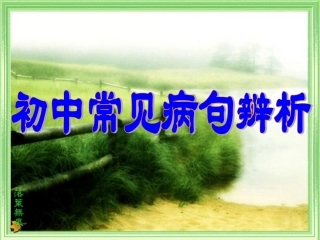 初中病句修改课件