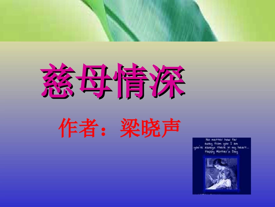 人教版五年级上册《慈母情深》PPT课件_第2页