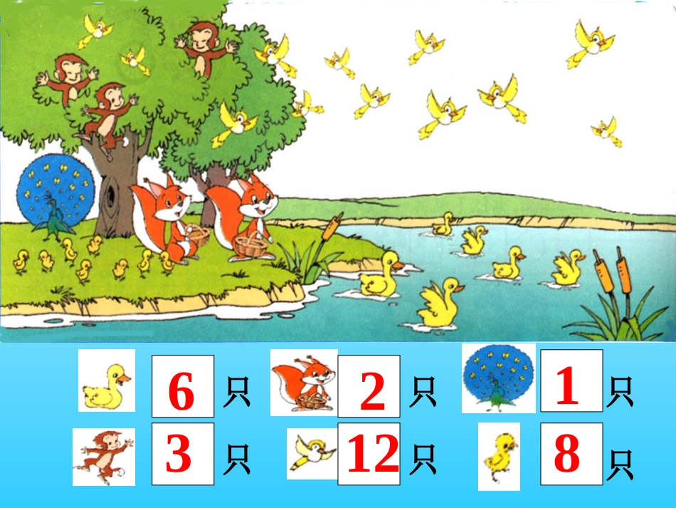 快乐的动物北师大版小学数学二年级上册课件 (2)_第3页