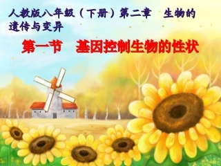 基因控制生物的性状