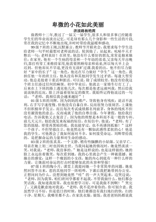 卑微的小花如此美丽