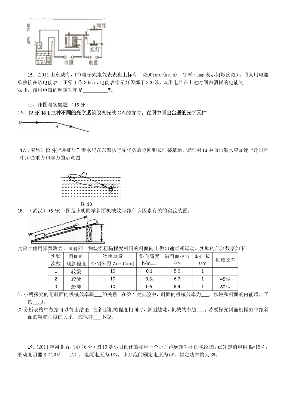 中考物理冲刺试题_第3页
