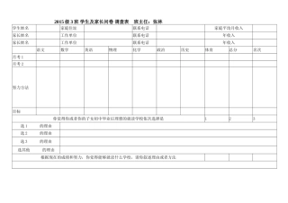2015级3班（张林）学生问卷调查