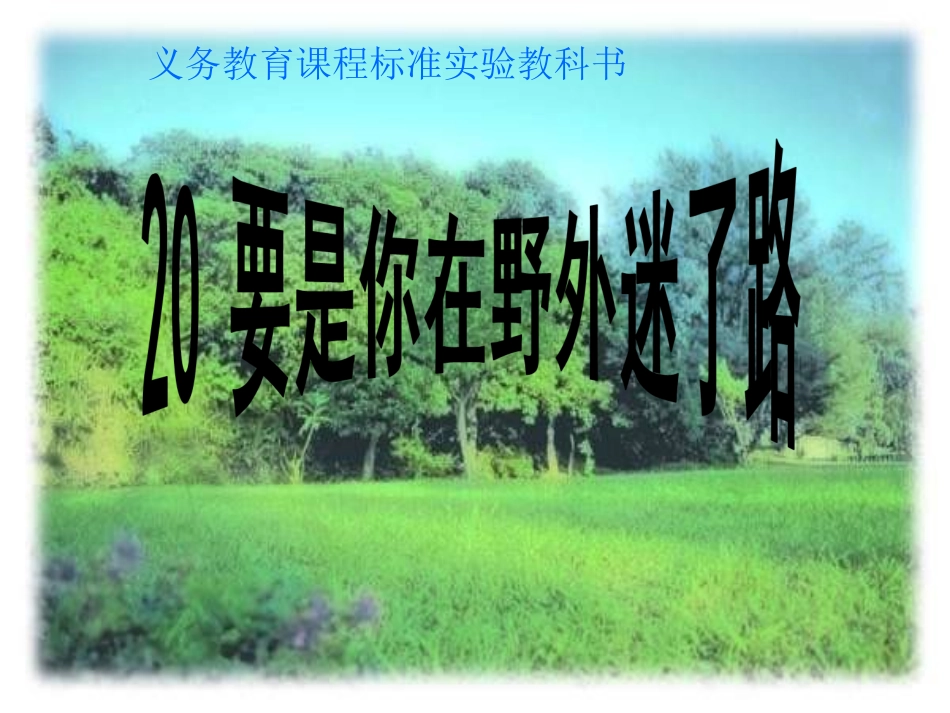 要是你在野外迷了路 (2)_第1页