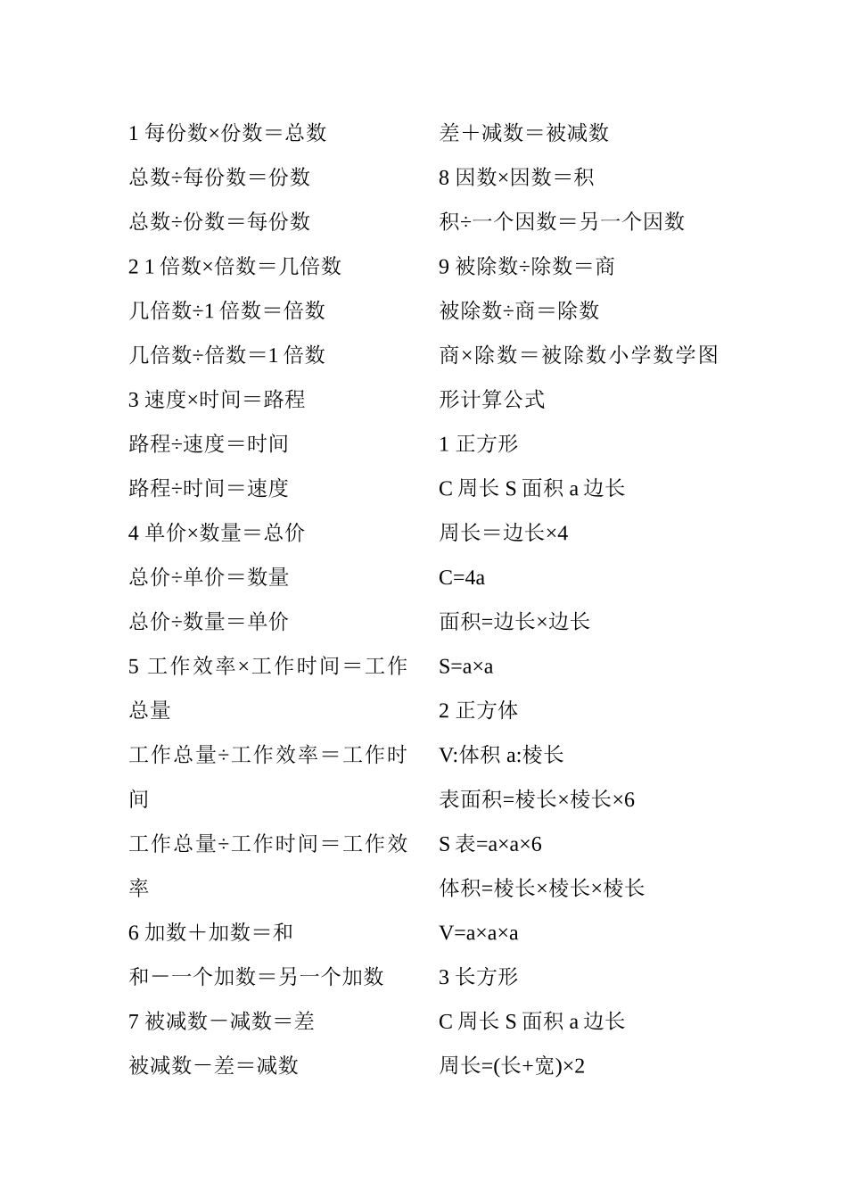 小学数学公式 (2)_第1页