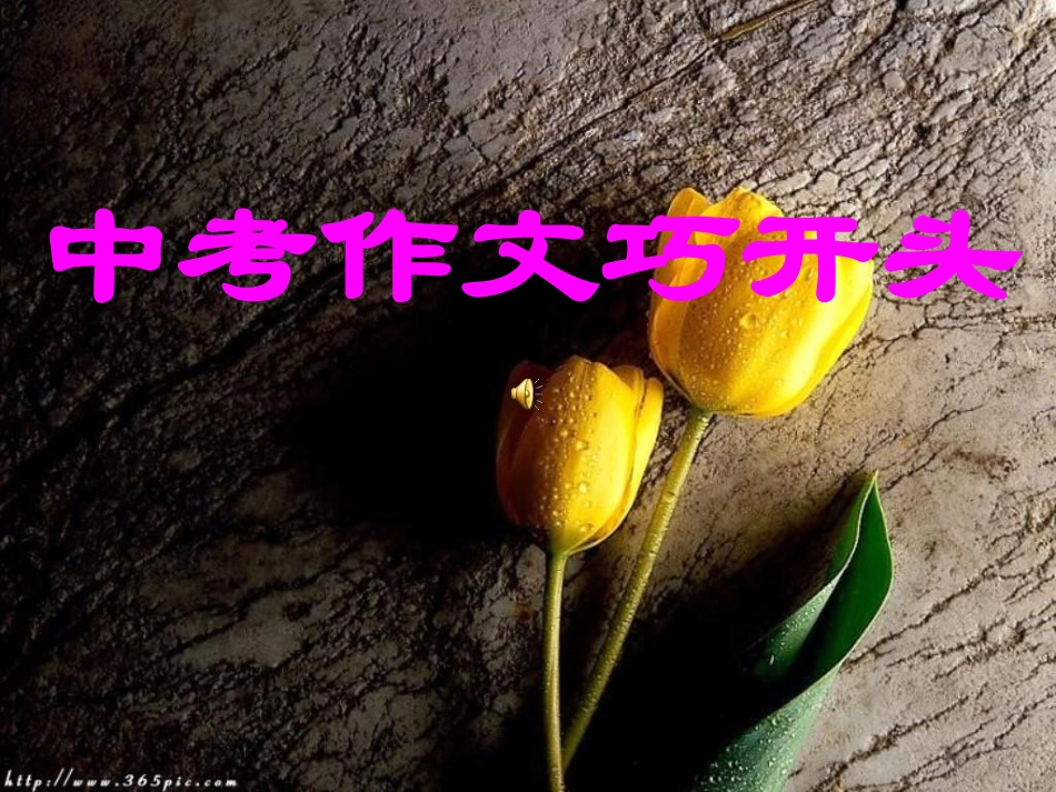 中考作文巧开头_第1页