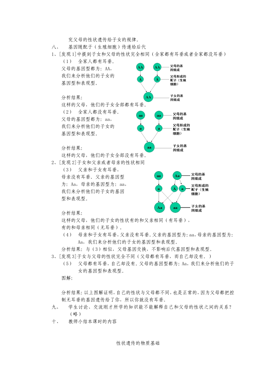北师大版八年级生物上册第十一章生殖和发育第三节第三课时性状遗传具有一定的规律性_第3页