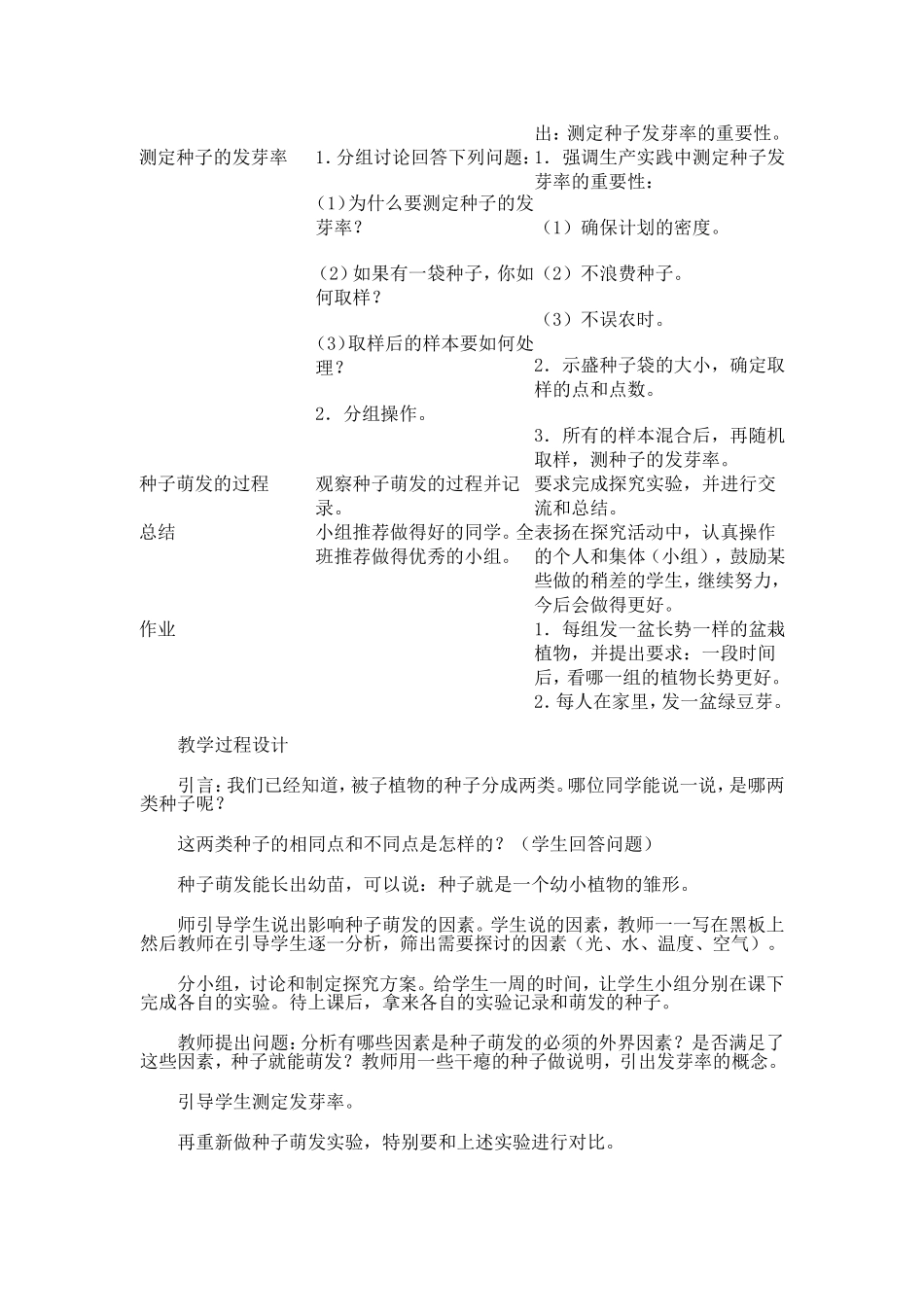 种子的萌发%2c教案示例_第2页