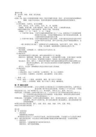 耳鼻咽喉 考试重点 10 pages
