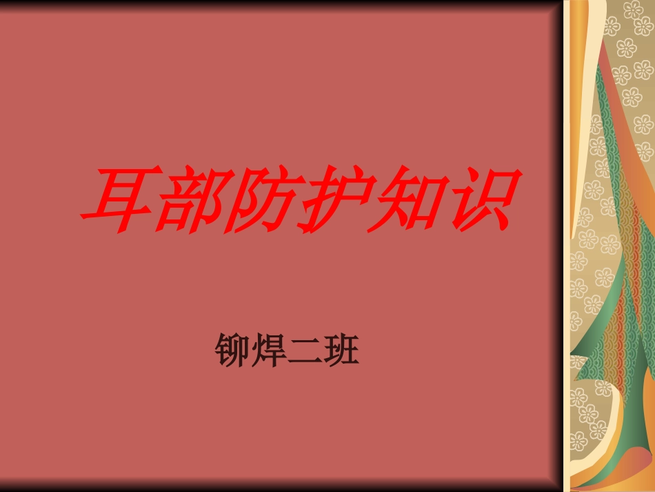 耳部防护知识_第1页