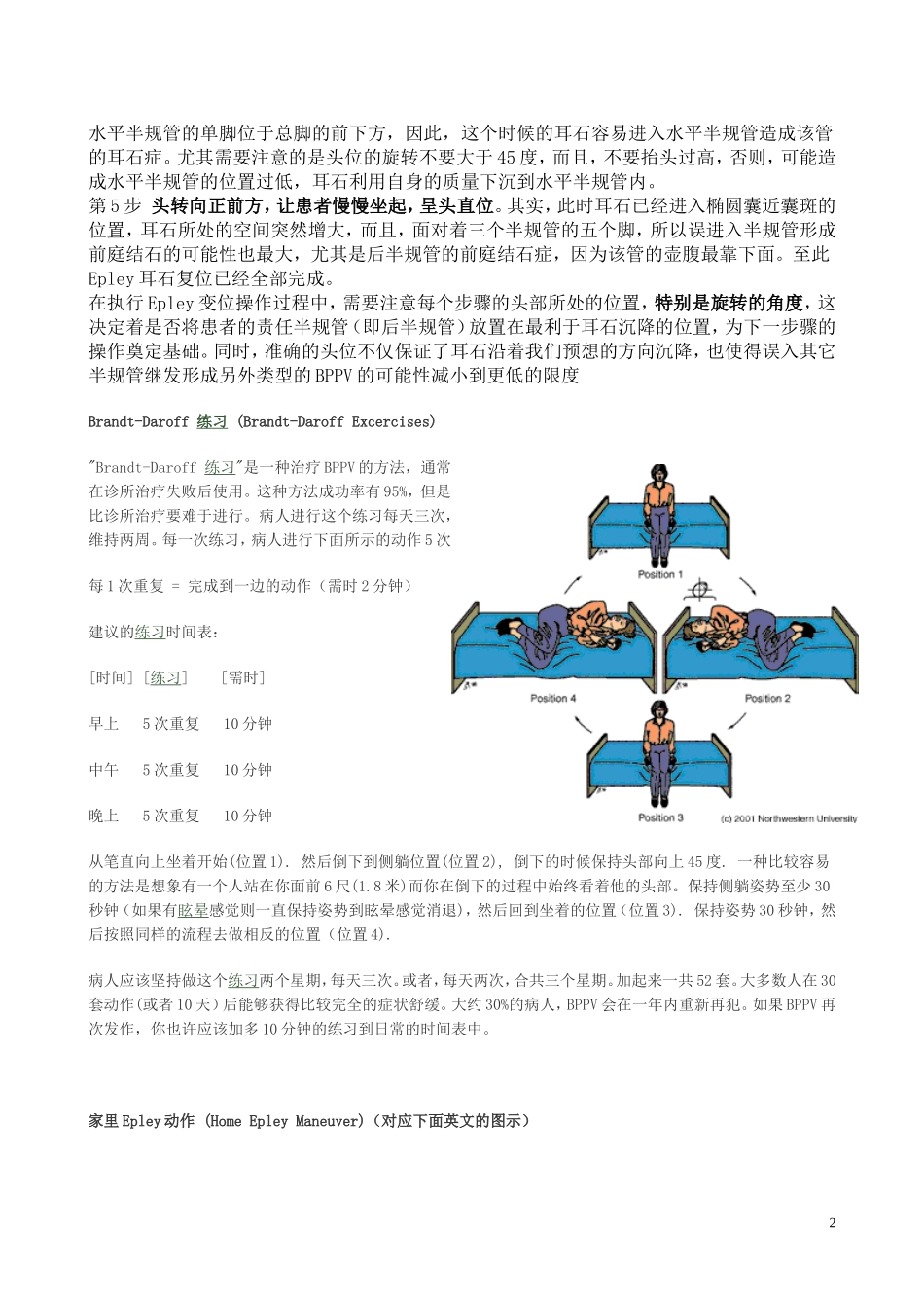 耳石症 良性阵发性眩晕_第2页